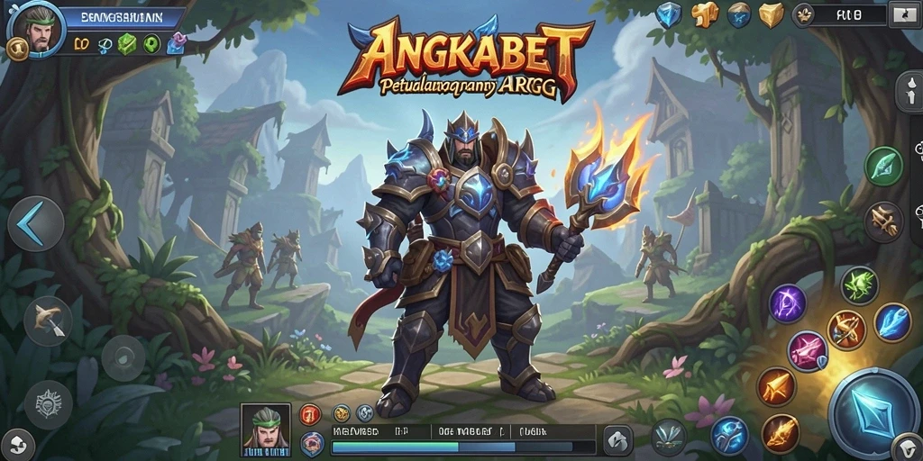 Screenshot utama ANGKABET menampilkan aksi pertempuran seru dalam ARPG.