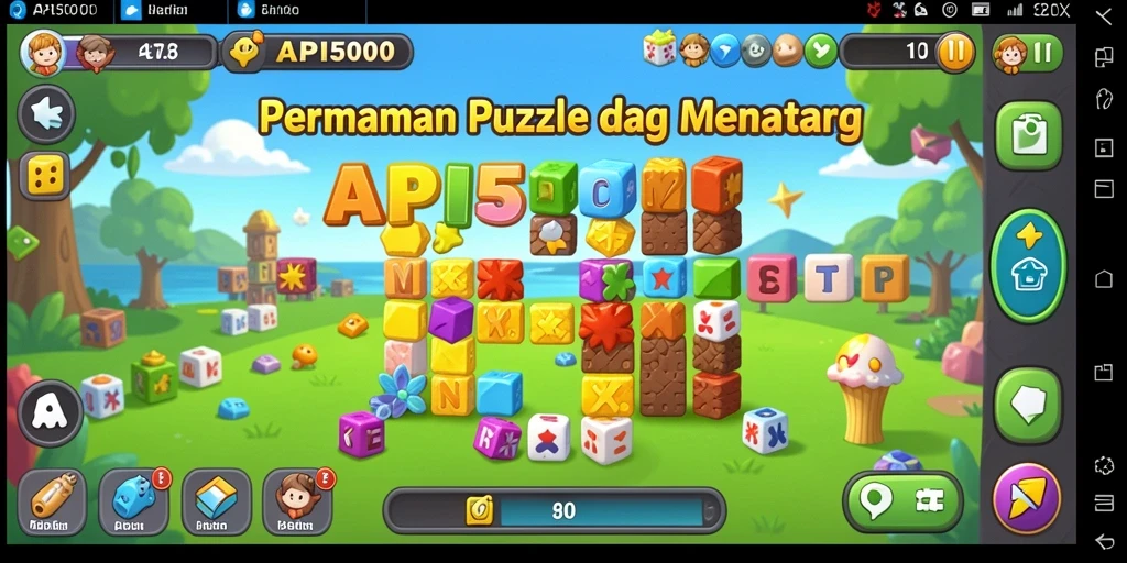 Screenshot menampilkan gameplay seru dari API5000 dengan berbagai puzzle menantang.