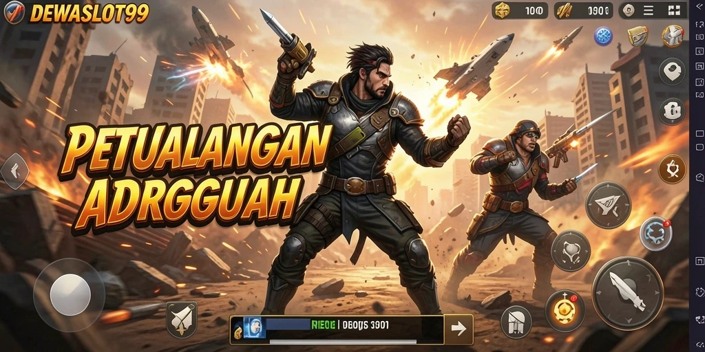 Tampilan gameplay intens DEWASLOT99 dengan aksi mendebarkan.