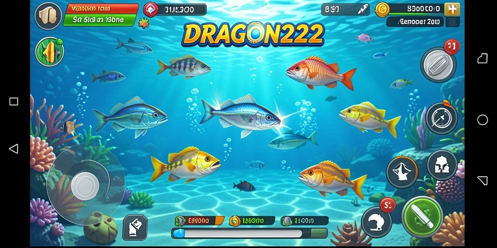 Tampilan gameplay seru dalam DRAGON222 menembak ikan.