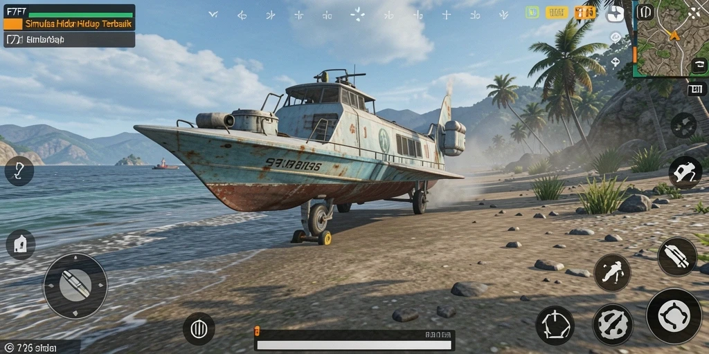 Screenshot gameplay F7F7 menunjukkan interaksi dan dunia yang hidup.