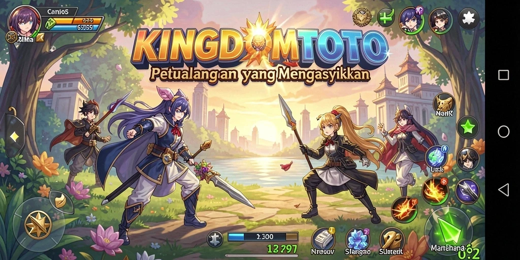 Tangkapan layar gameplay menampilkan pertarungan karakter Anime yang seru.