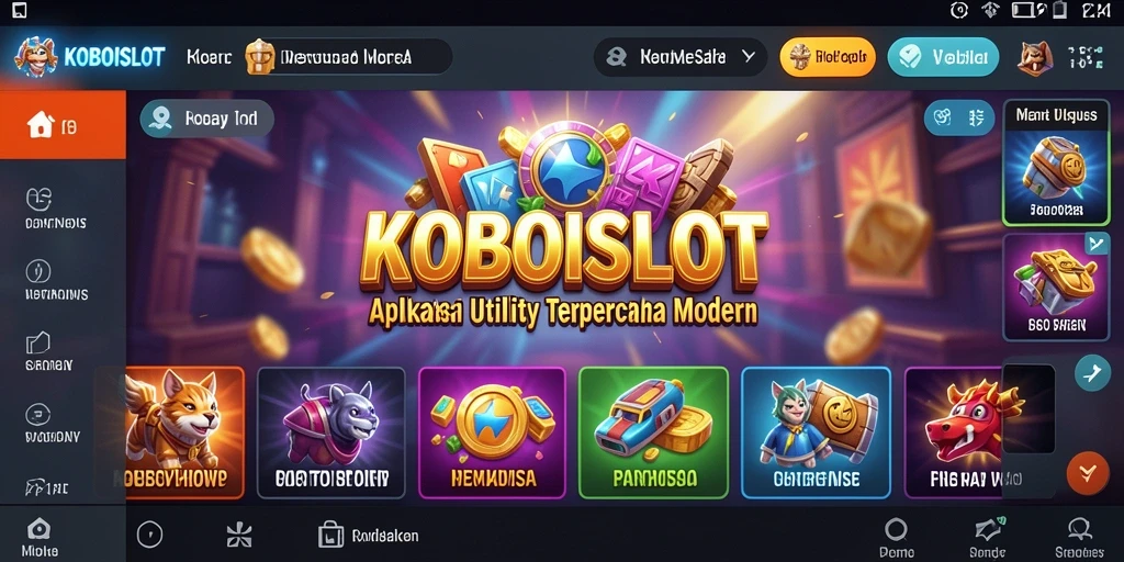 Tampilan antarmuka KOBOISLOT yang sederhana dan fungsional.