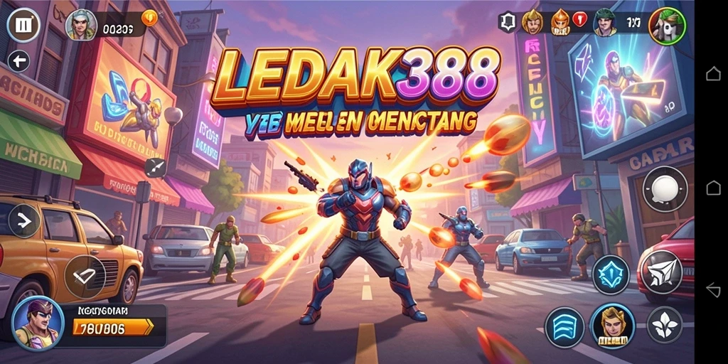 Tangkapan layar aksi seru dalam LEDAK388 dengan gameplay Arcade yang menantang.