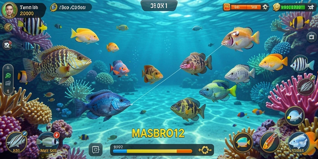 Gameplay Tembak Ikan yang seru dan penuh aksi.