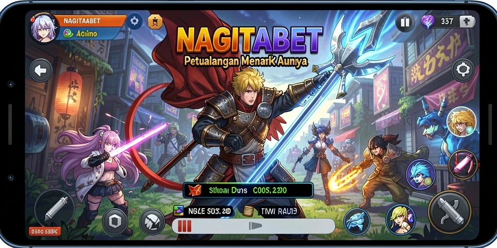 Tampilan aksi seru dalam gameplay NAGITABET yang penuh warna.