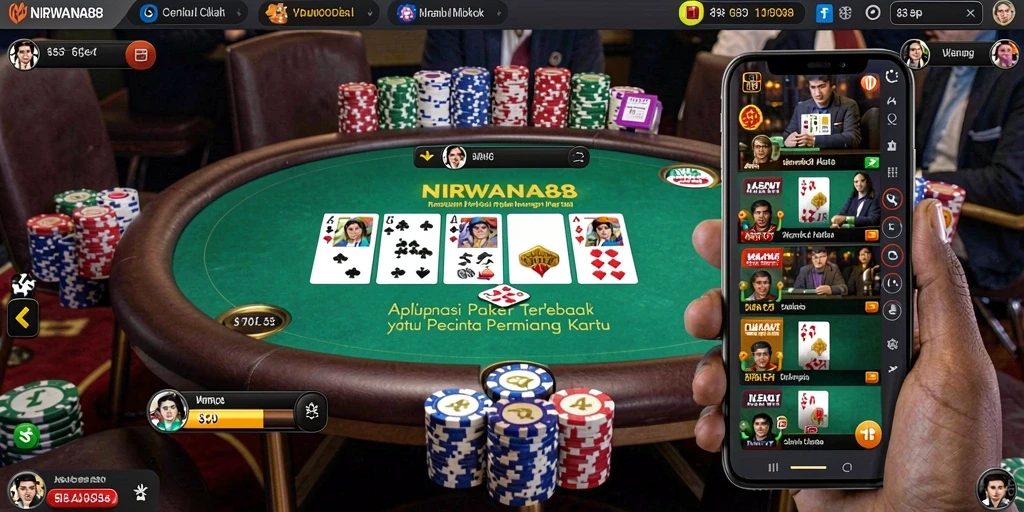 Tampilan menarik dari gameplay Poker NIRWANA88 yang mendebarkan.