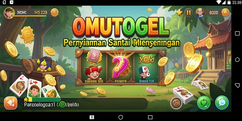 Tangkapan layar gameplay OMUTOGEL yang menarik dan penuh warna.