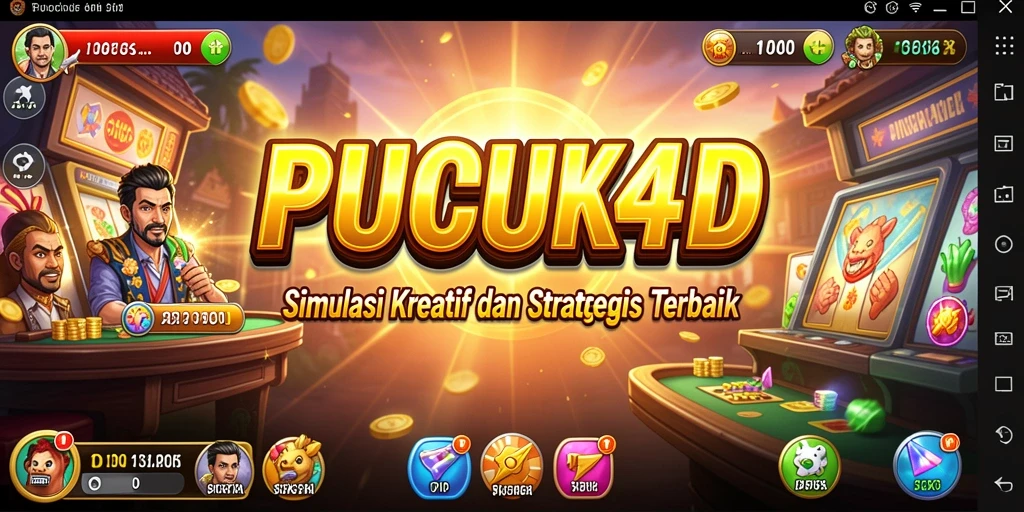 Screenshot gameplay PUCUK4D menampilkan dunia simulasi yang kaya dan interaktif.