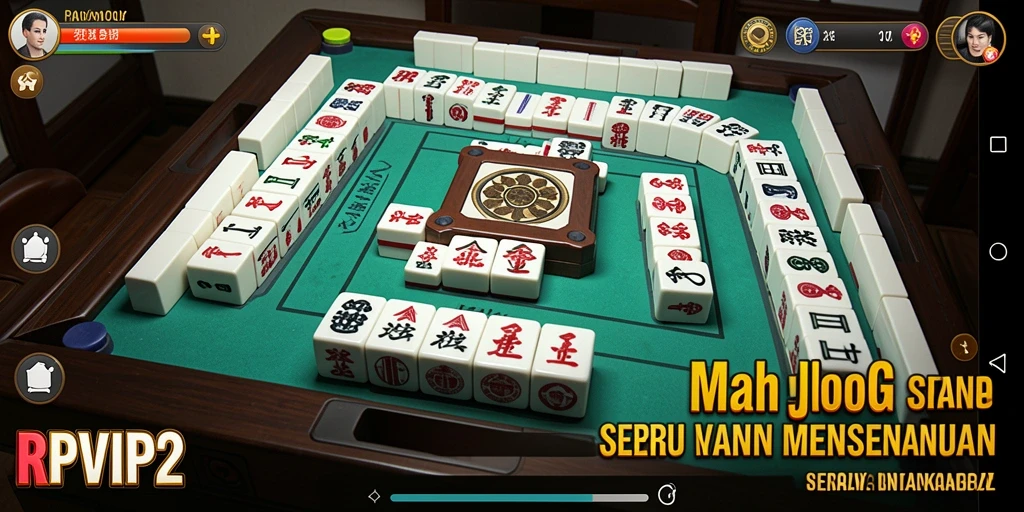 Tampilan menawan dari gameplay RPVIP2 yang penuh tantangan Mahjong.