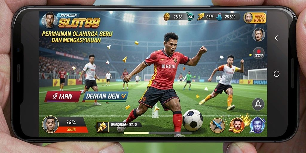 Tampilan gameplay menarik dari SLOT88 dengan nuansa olahraga yang kental.